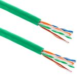 Bobina de cable de red LAN UTP categoría cat.6 23AWG CCA rígido verde 305 m - LN09200 - 06