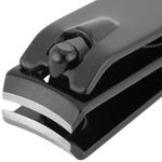 Kit de estuche de manicura y pedicura profesional, set de 12 accesorios de acero inoxidable, color negro - BE10100 - 09