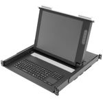 Consola IP65 para armario rack 19" 1U. Teclado mousepad y pantalla 17" VGA para servidor rack - RK02400 - 01