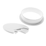 Lote de 20 pasacables redondo para encastrar en mesa de color blanco y diámetro 53 mm - KE09100 - 05