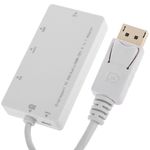 Adaptador de DisplayPort a VGA audio HDMI DVI blanco - YP04000 - 06