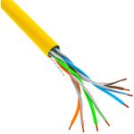 Bobina de cable de red ethernet Cat. 5e UTP CCA de 305 m rígido de color amarillo LCU5-10CC-0305-Y - LN15500 - 01