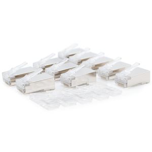 Conector FTP Cat.6 RJ45 macho para crimpar a cable 10 pack