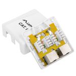 Roseta de superficie Lanberg con 2 x RJ45 Cat. 6 FTP blindado - RI14500 - 02