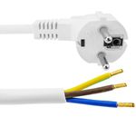 Cable de alimentación eléctrico H05VV-F 3 metros de enchufe schuko a bornes 3x1.50mm² blanco - FE03200 - 04