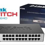 Switch D-Link 24 puertos 10/100 Mbps para oficina/rack 19" - DES-1024D - 01