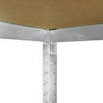 Estanteria metálica galvanizada para almacenar de 5 baldas de madera 90x30x180 cm - IH00600 - 10