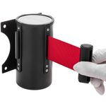 Fijación de pared negro con 5 metros de cinta retráctil roja - BB02600 - 03