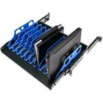 Estantería extraible para armario rack 19" con 10 divisiones para ordenador portátil o tablet 350 mm - RB02101 - 04