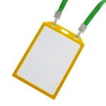 Funda de plástico para carnet de identidad ID vertical B7 88x120mm amarillo - SY03100 - 06
