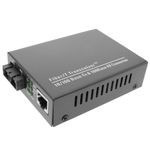 Conversor de fibra óptica 100 Mbps monomodo de SC a RJ45 a 60Km - UF00400 - 01
