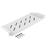 Bandeja fija blanca para armario rack 19" fijación frontal 1U profundidad de 220 mm Lanberg - WK21200 - 01