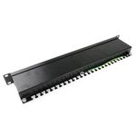 Patch panel de 24 RJ45 Cat.5e FTP 1U negro - RC04300 - 02
