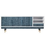 Pack de 4 patas rectas para muebles con forma cónica y protección antideslizante de 15cm color negro y dorado - IN11300 - 03