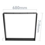 Pies rectangulares para mesa. Patas en acero negro 680 x 80 x 710 mm 2-pack, base 700 x 100 mm - IP01200 - 03