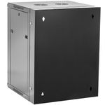 Armario rack mural 19'' pivotante 15U 600x550x770mm pared negro SOHORack GO montado - WK04500 - 04