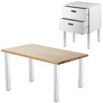 Pies cuadrados para mesa y mueble. Patas en acero cromado de 75cm 4-pack - IO08400 - 07