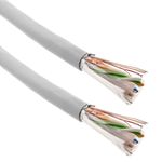 Bobina de cable de red ethernet Cat. 6 FTP de 100 m rígido de color gris - LM07500 - 01