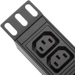Regleta de enchufes rack 19" de 10 x C13 con interruptor y cable 2 metros C14 - RE06100 - 08