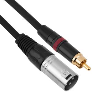 Cable de audio micrófono XLR 3pin macho a RCA macho de 3m