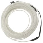 Cable electroluminiscente transparente-blanco de 2.3mm en bobina 10m conectada a 220VAC - NW03200 - 01