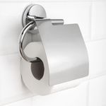 Portarrollos WC cromado con tapa para papel higiénico modelo Renne - KS30500 - 03