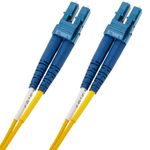 Cable de fibra óptica G657A1 con conectores LC/UPC a LC/UPC monomodo dúplex 9/125 de 1m OS2 - FI11100 - 04