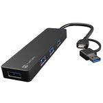 Hub USB tipo A 3.0 de 4 puertos negro Natec Moth NHU-1342 - NT39000 - 05