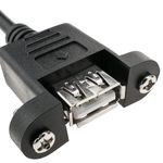 Cable alargador USB 2.0 para empotrar en panel de 50 cm tipo A Macho a Hembra - UB02500 - 02