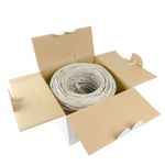 Bobina de cable de red ethernet Cat. 6a FTP de 305 m rígido de color gris - LM03600 - 03