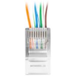 Pack de 100 unidades enchufe RJ45 de 8 clavijas cat.5E UTP de 8 pin de Lanberg PLU-5000EZ - RP16400 - 04