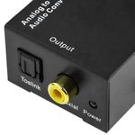 Conversor de audio analógico a digital con 2xRCA a toslink y coaxial - VD04800 - 08