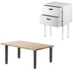 Pies redondos para mesa y mueble. Patas en acero negras de 75cm 4-pack - S005200 - 06