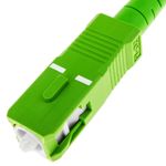 Cable de fibra óptica SC/APC a SC/APC monomodo SMF SX OS2 simplex 9/125 blindado amarillo de 15 m - FL13700 - 05