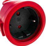 Prolongador de cable eléctrico schuko macho a hembra de 5 m rojo - CG01300 - 02