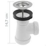 Sifón botella extensible con válvula para lavabo-bidet 1"1/2 x 70 mm - KS20300 - 02