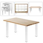 Pies cuadrados para mesa y mueble. Patas en acero negras de 75cm 4-pack - S005300 - 03