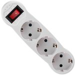 Multiplicador adaptador de clavija enchufe schuko triple blanco con interruptor - IA08700 - 04