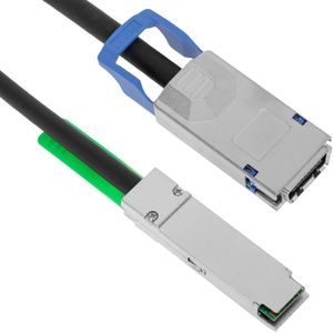 Cable QSFP+ SFF-8436 a CX4 SFF-8470 de 10 Gigabit de 2m