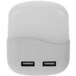 Piloto de luz LED nocturna rectangular de tipo enchufe con sensor crepuscular 230VAC y 2 x USB - NB02800 - 04