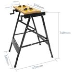 Banco de trabajo con mordaza ajustable. Mesa plegable para bricolaje. 100 Kg - KA01100 - 02