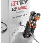 Bobina de cable de red ethernet Cat. 6 UTP de 305 m rígido de color gris - LM02200 - 04
