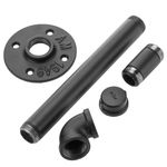 Portarrollos WC de 230 mm para papel higiénico de acero. Tubo industrial y vintage - IP06200 - 06