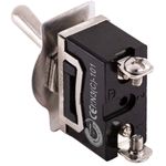 Interruptor basculante tipo palanca plateado SPST 2 pin 10A 15A - TG12800 - 04