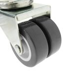 Rueda doble pivotante industrial de PU y PVC sin freno 50 mm 4 pack - QS04100 - 06