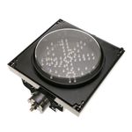 Semáforo para interior y exterior IP65 negro de 1 x 200mm de 12-24V con verde-flecha y roja-cruz - SM02300 - 09