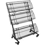 Expositor de fruta y verdura para tienda. Exhibidor con ruedas de 3 niveles reacondicionado - SA0S100 - 01