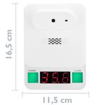 Termómetro digital infrarrojo de pared sin contacto para la medición de temperatura corporal con indicador luminoso y sonoro - GM05000 - 02