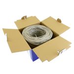 Bobina de cable de red ethernet Cat. 5e UTP de 305 m rígido de color gris - LM00200 - 02