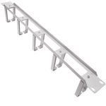 Panel guíacables para armario rack 19" 1U con 5 anillas para gestión de cables blanco - WT05100 - 03